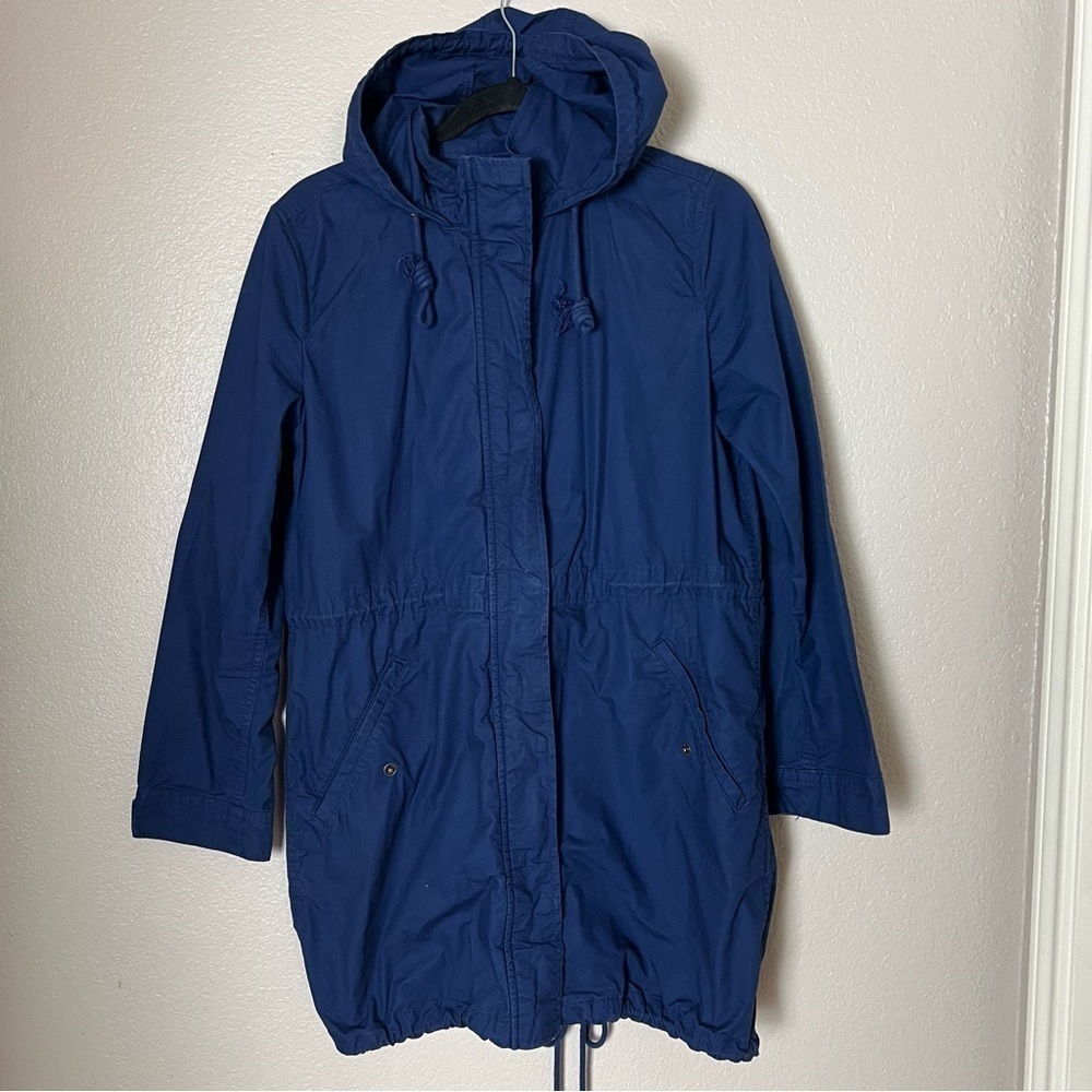 Levis Jacket Trench Coat Womens Small Blue Hooded Gorpcore Outdoor Layering